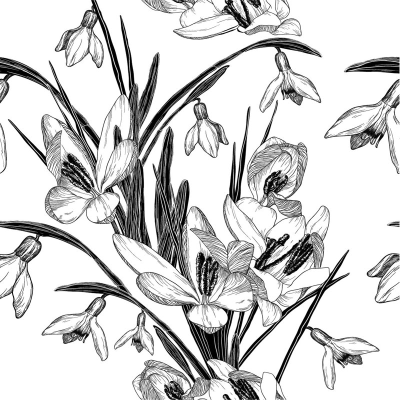 Floral Tile, 125" L x 25" W