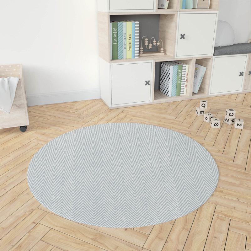Tapis de jeu Chevron Groove, Bleu ardoise / bleu