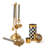 Courtly Check® 3260 Black/White/Gold Edition 6 - Piece Bar Set
