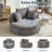 Hartwig Oversized Round Indoor Chaise Lounge Chair, Upholstered Corduroy Deep Seat Cloud Large Sofa Compression Chair, No Assembly Required-1072749944
