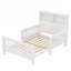 Lit plateforme polyvalent avec tête de lit avec rangement escamotable et rails de sécurité pour les pièces-1583161092