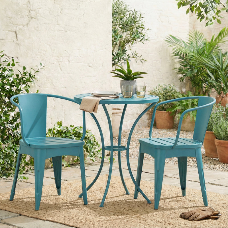 Ensemble de 3 pièces en métal, Bleu