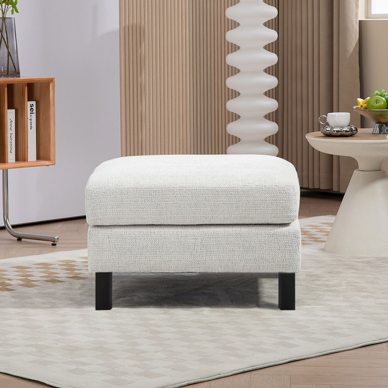 Module for Modular Sectional Sofa, Ottoman with Wood Legs and Pocket Spring