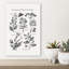 Poisonous Plant Study Gothic Vintage Moth Nature Plant Wall Art Print 1 Piece Wrapped Canvas Wall Art-1339567167