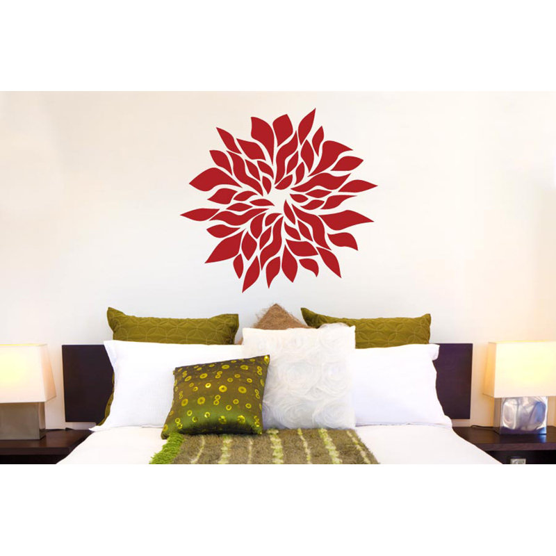 Plants & Flowers Wall Decal, Dark Red