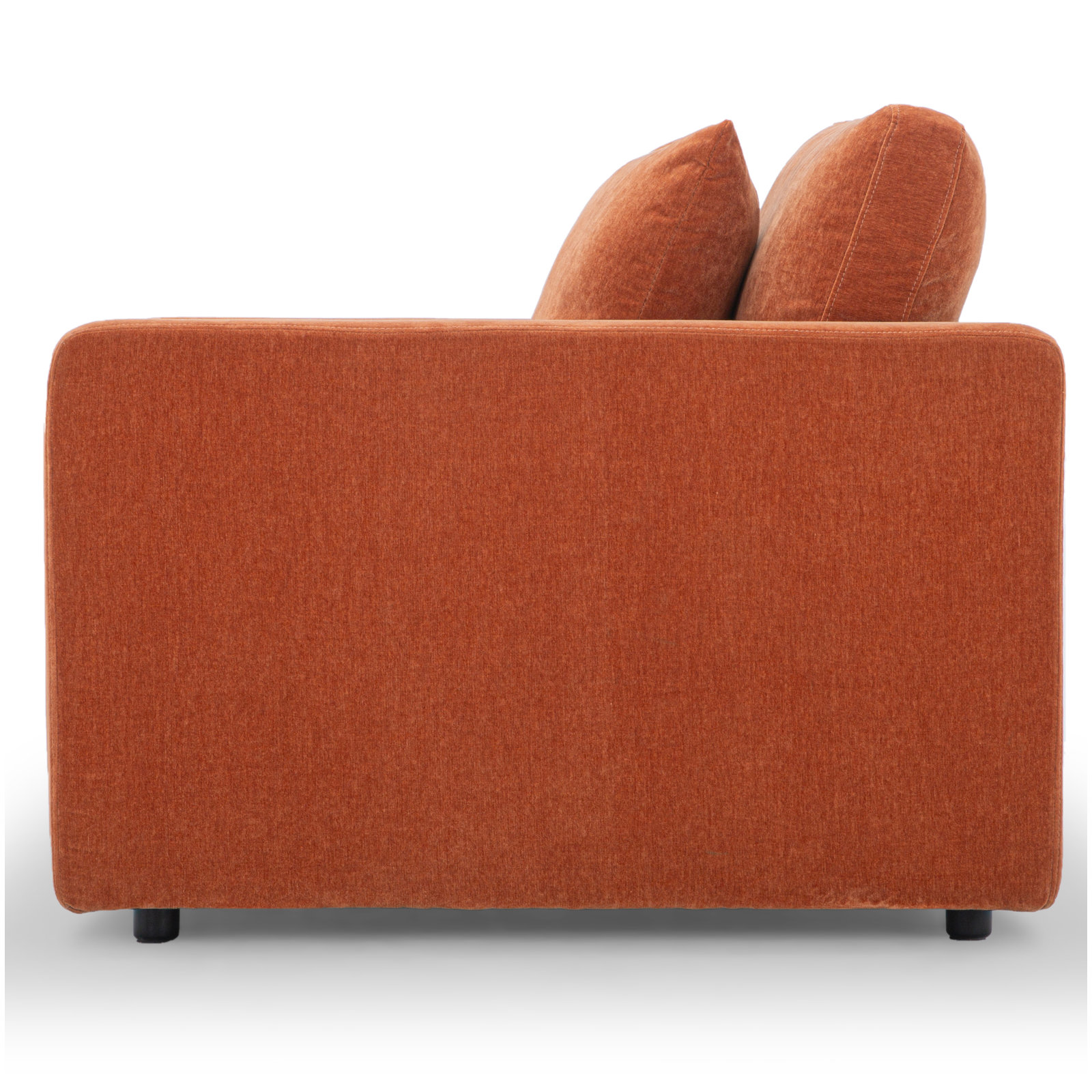 Kenji Oak Armchair, Rust Performance Chenille