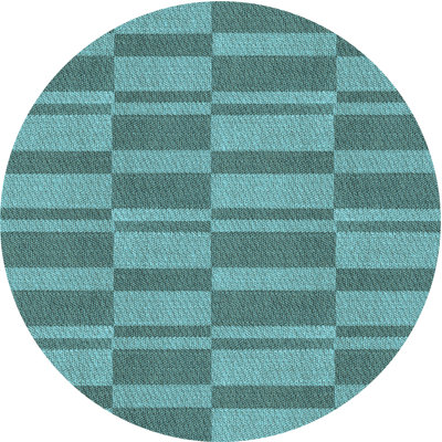 Tapis bleu-aire en laine géométrique Hannah