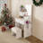 3-Color LED Vanity Mirror With Stool, Pink Dressing Table For Bedroom, 2 Drawers & 5 Storage Cabinets (4 Open + 1 Hidden), Adjustable Lighting (White)-723944029
