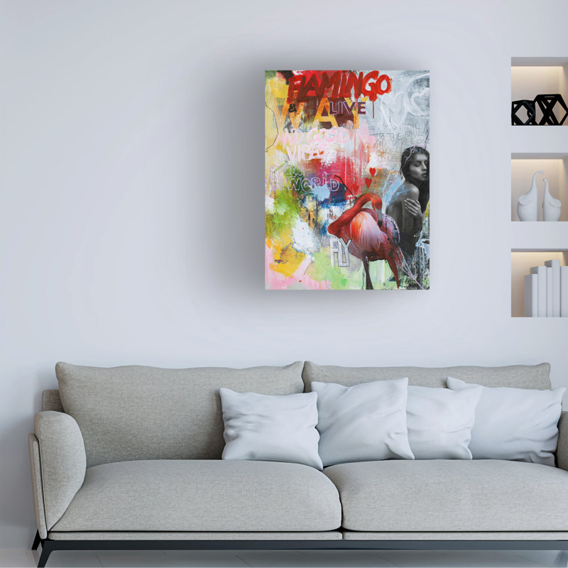 Art sur toile Design Fabrikken Flamingo, H 19 po x l 14 po