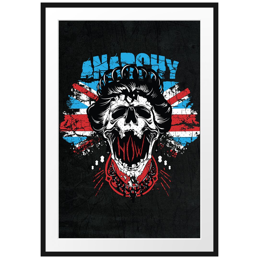 Gerahmtes Poster Anarchy Queen Black