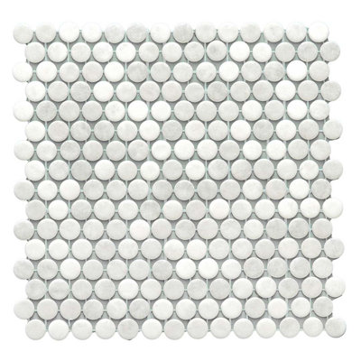 Eterna Penny 12""x12"" Recycled Glass Mosaic Tile -  The Tile Life, GPENNBLISGY_1