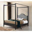 Lit double à baldaquin avec tête de lit tapissier, tête de lit tapissier en bois pour chambre à coucher, option essentielle en bois-1899055966