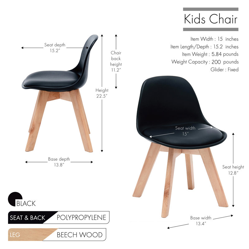 Fauteuil pour enfants Alcalde, Noir