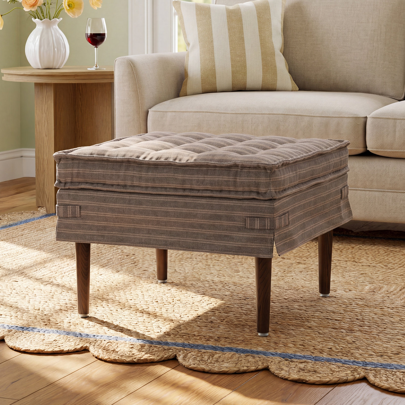 Cole Ottoman, Brown