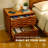 Elara Solid Wood 2-Drawer Nightstand with Carved Wood Grain – Mid-Century Modern Bedside Table for Bedroom or Living Room, 5 Years Warranty-207475875