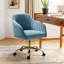 Chaise de travail en velours Adan-851993443