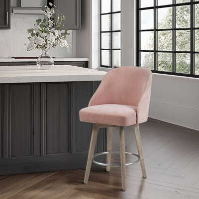Pearce Upholstered 360-Degree Swivel Bar & Counter Stool 