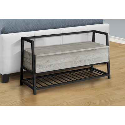 Contemporary Flip-Top Storage Bench With Shoe Rack