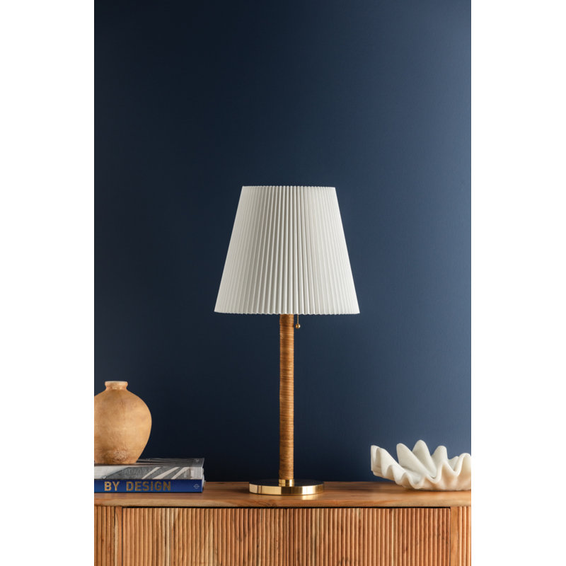 Dorset - 1 Light Table Lamp By Mark D. Sikes - Aged Brass Frame - Cream Shade