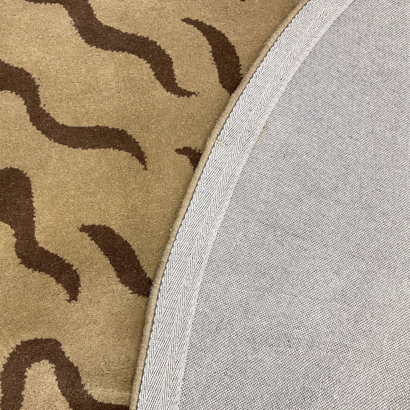 Indo Wool Animal Print Indoor Rug, Round 8'