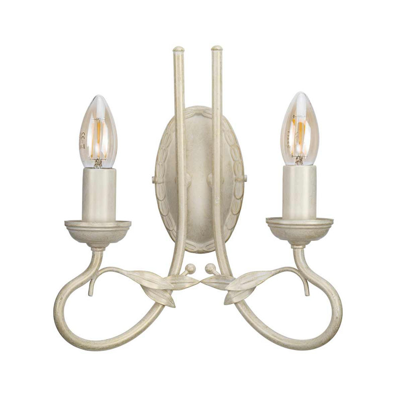 Ballyrashane Candle Wall Light, Ivory/Gold