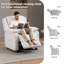 Fauteuil inclinable électrique en chenille de 33,5 po de largeur avec roulettes télécommandées et verrouillables, facile à déplacer et à verrouiller en place-1780264098