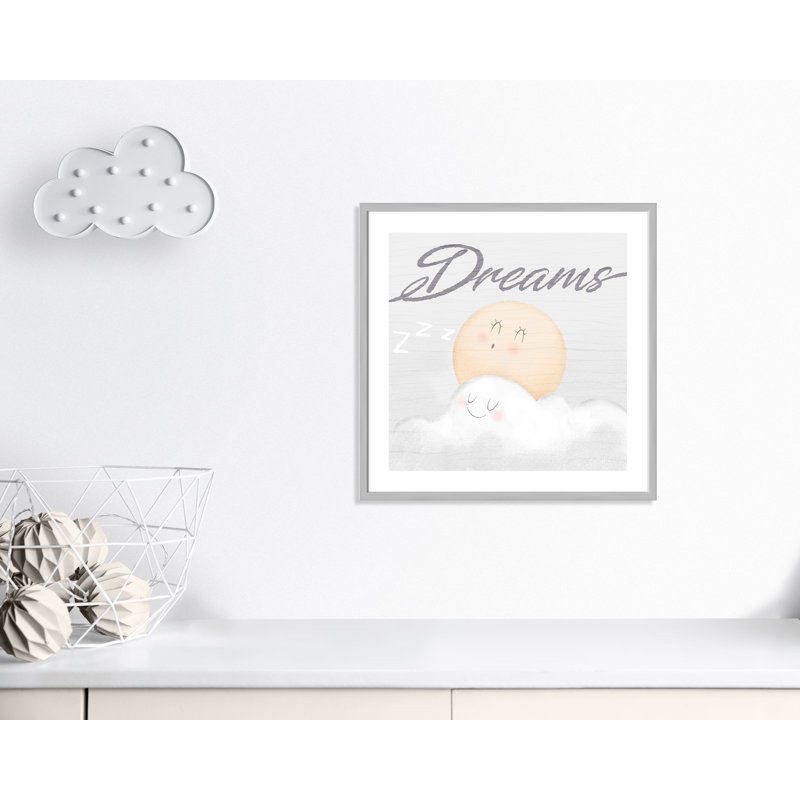 Décoration murale pour 2 enfants rêves de bonbons, H 27,5 po x l 27,5 po x P 1,19 po, Encadré de boîte argent