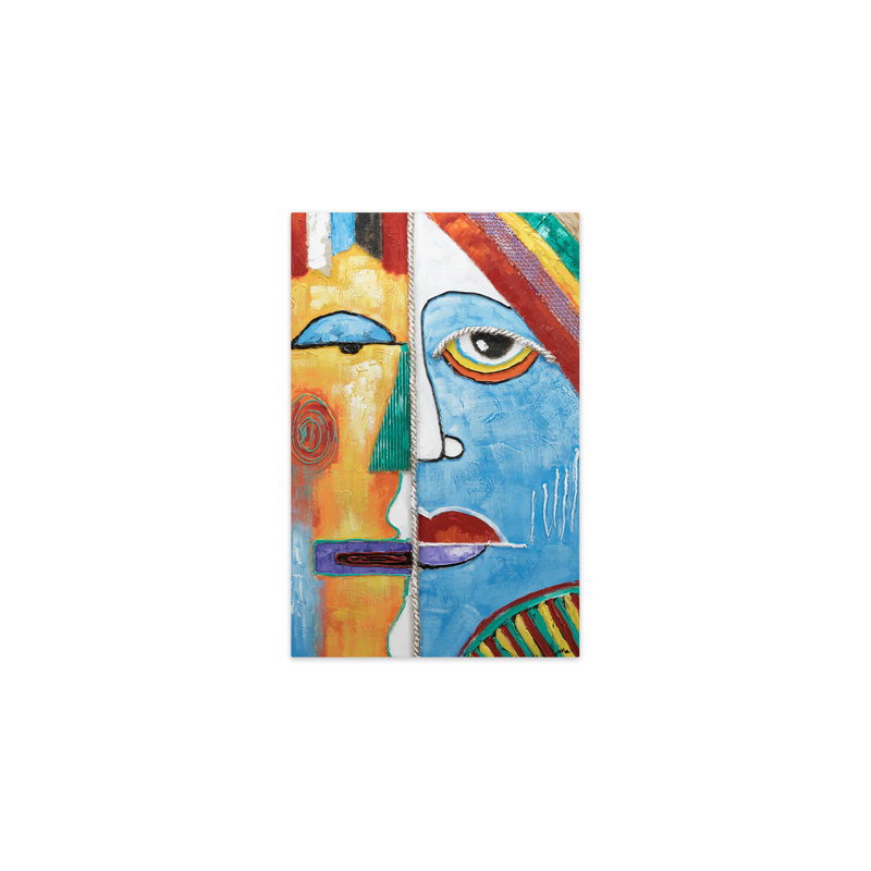 Two Faces Hand Painted Acrylic Painting