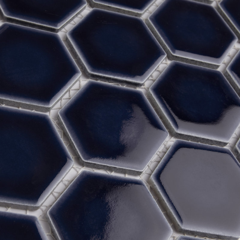 Carreau de mosaïque en porcelaine Merola, Bleu fumée
