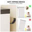 Wooden Storage Cabinet, Freestanding Wardrobe with 1 Hanging Rod, Side Organizer with 4 Drawers and Double Doors, Bathroom Floor Storage Cabinet