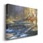 Eau froide, feuilles tombantes, reproduction d’art sur toile-1017389595
