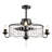 Kassee 19.68'' Black Crystal Chandelier Ceiling Fan with Light Kit and Remote