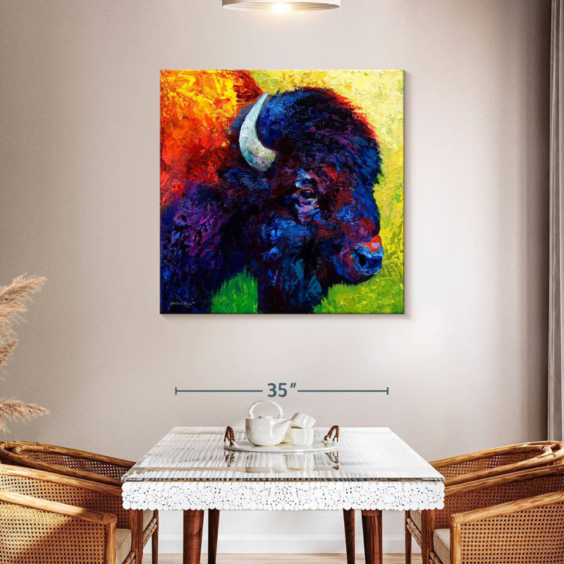 Brampt Bison Head III, 39" H x 39" W