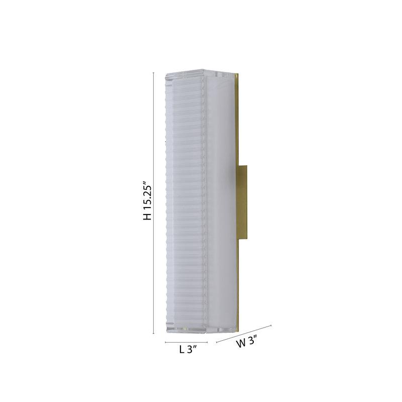 Transitional 1-Light LED Rectagnular Wall Sconce 