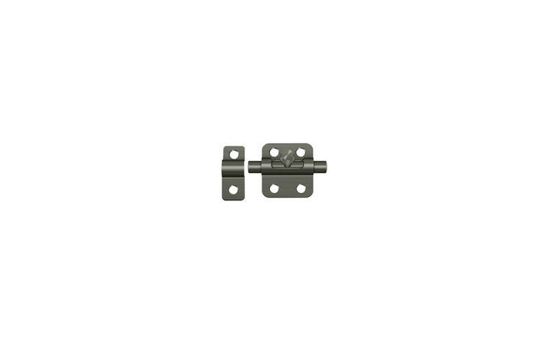 Barrel Brass Latch/Catch/Bolt, Antique Nickel