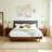 Acacia Astoria Premium Solid Wood Platform Bed with Upholstered Headboard, Midcentury Modern Bed Frame, Queen Size Bed Frame, Walnut Finish-2137205267-2137205265