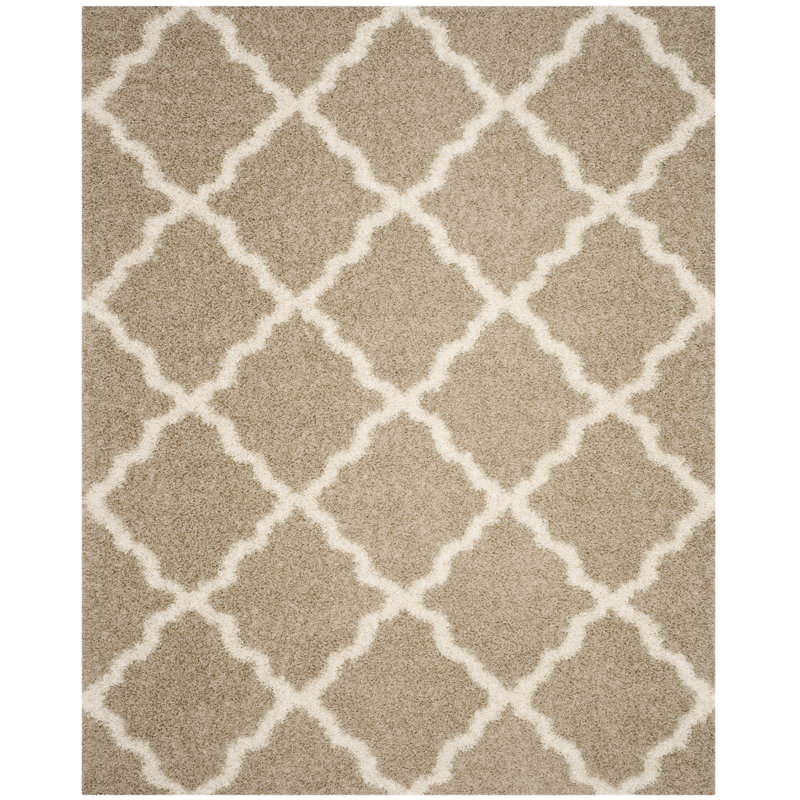Lapidge Geometric Beige Area Rug, Rectangle 8' x 10'