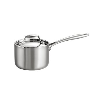  1.5 Quart Stainless Steel Saucepan with Pour Spout, Saucepan  with Glass Lid, 6 cups Burner Pot with Spout - for Boiling Milk, Sauce,  Gravies, Noodles: Home & Kitchen