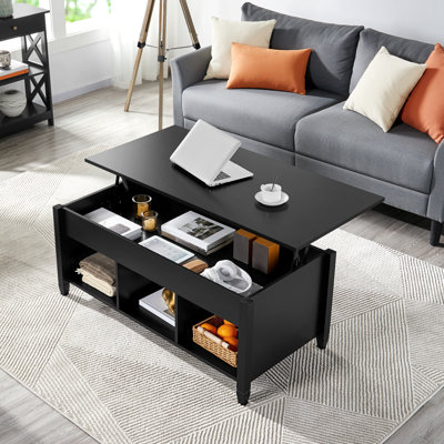 Table basse à plateau relevable avec rangement Lemmons