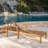 Bevens Outdoor Wood Chaise Lounge , Cushion Included-1836557165