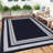 Outdoor Rug 9x18ft Waterproof Outdoor Furniture Reversible - Modern Washable Plastic Straw Carpet - For Patio, RV, Camping, Deck, Porch, Balcony, Backyard, Picnic, Beach - Blue-1235256468-1235256450