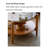 Solid wood rattan style coffee table
