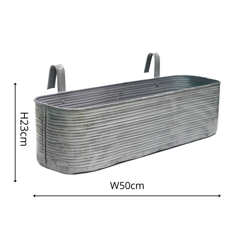 Matlock Metal Window Box, 23cm H x 50cm W x 50cm D