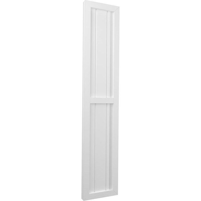 Deux volets à panneaux égaux Americano (par paire), 10 1/2", Blanc, 48"