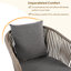 Ensemble repas pour 6 personnes avec table rectangulaire et coussins inclus-1882630409