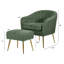 Fauteuil demi-tonneau avec repose-pieds 2 pièces Boucle-855130600