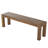 Wood Brown Console Table with Bench Set