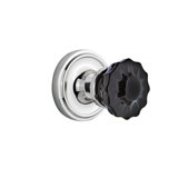 Classic Rosette with Crystal Black Door Knob