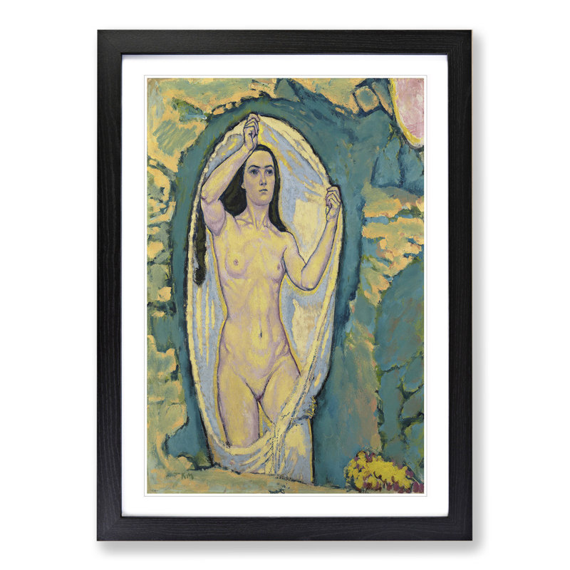 Venus in the Grotto by Koloman Moser - Picture Frame Painting, 48cm H x 36cm W x 2cm D, Black Framed
