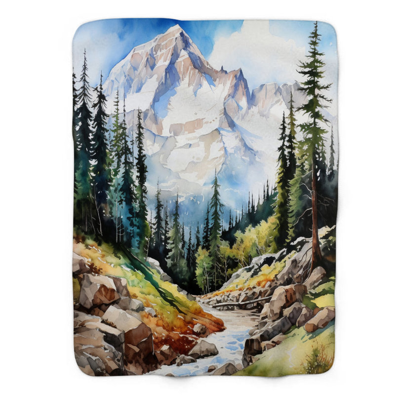 Scenic Mountain Designs - Couverture sherpa de qualité supérieure 1 pièce, Grand lit